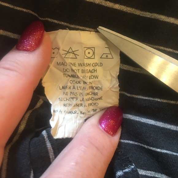 Billabong black grey striped cotton tee with pocket Size L - Picture 4 of 6